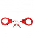 Fetish Fantasy Designer Metal Handcuffs - Red