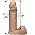 Vac-U-Lock 8in Ultraskyn Dildo with Ultra Harness - Beige