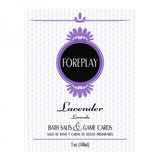 Foreplay Bath Salts & Game Cards - Lavender