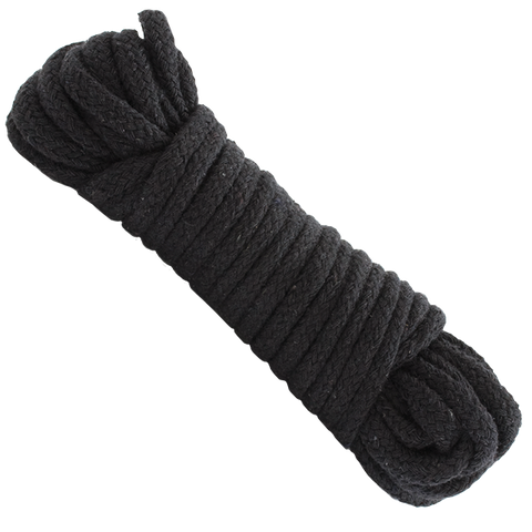 Japanese Style Bondage Rope Cotton Black 32 feet