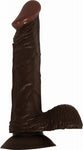 All American Whopper 8 inches Vibrating Dildo, Balls Brown