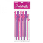 Bachelorette Party Favors Dicky Sipping Straws Pink/purple 10pc.