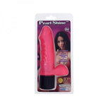 Pearl Shine Realistic Vibrator with Balls Pink