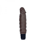 Pearl Sheen Ribbed Vibrator Brown