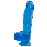 Jelly Jewels Cock Balls Suction Cup Sapphire Blue