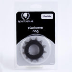 Stud Elastomer Cock Ring Black