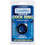 Titanmen Cock Ring  Stretch To Fit  - Black