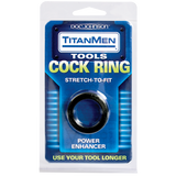 Titanmen Cock Ring  Stretch To Fit  - Black