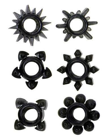 Tower Of Power C Rings 6 Pack - Black