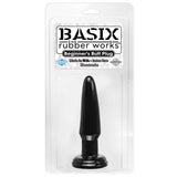 Basix Rubber Beginners Butt Plug Black