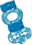 Double Power Cock and Ball Ring Blue