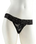 Hanky Spank Me Vibrating Panty Black Lace Thong