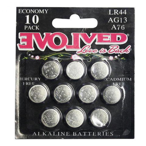 Evolved LR44 Batteries 10 Pack