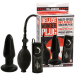 Deluxe Wonder Plug Inflatable Vibrating Black