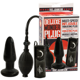 Deluxe Wonder Plug Inflatable Vibrating Black