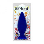 Corked Medium Anal Plug - Blue