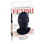 Fetish Fantasy Black Zipper Face Hood O/S