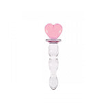 Crystal Heart Of Glass Wand and Vase - Pink