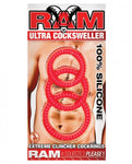 Ram Ultra Silicone Cocksweller Cock Rings Red