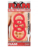 Ram Ultra Silicone Cocksweller Cock Rings Red