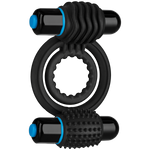 Optimale Silicone Vibrating Double C-Ring Waterproof - Black