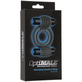 Optimale Silicone Vibrating Double C-Ring Slate