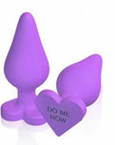 Naughty Candy Hearts Purple Butt Plug