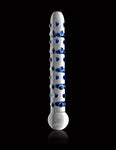 Icicles No 50 Clear Glass Wand Blue Nubs