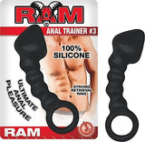 Ram Anal Trainer #3 Silicone Anal Beads 5.5 Inch - Black