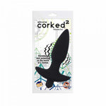 Corked 2 Waterproof Vibrating Small Butt Plug - Black