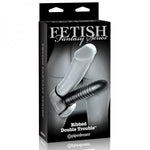 Fetish Fantasy Ribbed Double Trouble C Ring Black