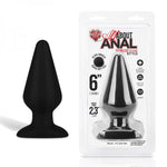 Hustler Anal Silicone Butt Plug 6 inches Black