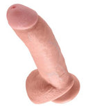 King Cock 9 inches Cock with Balls Beige