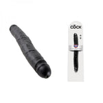 King Cock 12in Slim Double Dildo - Black