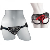 Platinum Lace Corsette Strap On O/S Harness