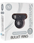 Sensuelle Bullet 7 Function Cock Ring Black