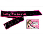 Miss Bachelorette Glows In The Dark Sash Black