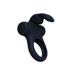 Frisky Bunny Vibrating Ring Black