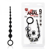 All About Anal Silicone Anal Beads 9 Balls Black