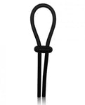 Rock Solid Lasso Single Adjustable Black Silicone Cock Tie