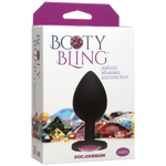 Booty Bling Large Butt Plug Black Pink Stone