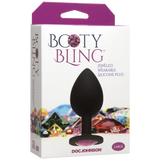 Booty Bling Large Butt Plug Black Pink Stone