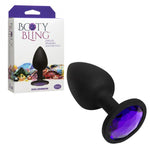 Booty Bling Small Black Plug Purple Stone