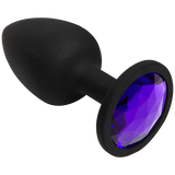 Booty Bling Small Black Plug Purple Stone