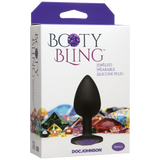 Booty Bling Small Black Plug Purple Stone