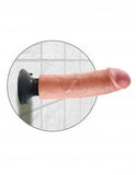 King Cock 8 inches Vibrating Dildo Beige