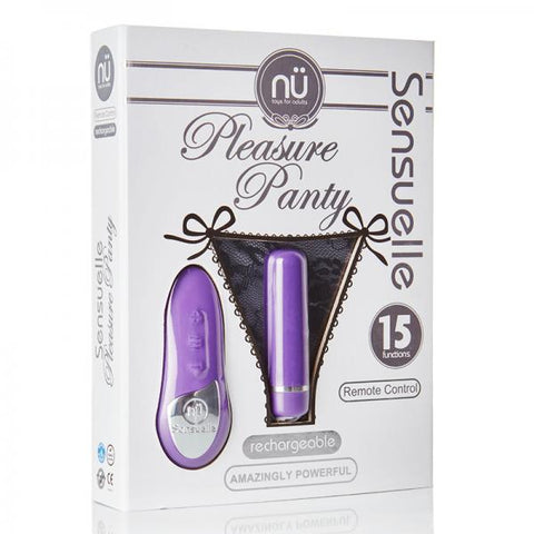 Sensuelle Pleasure Panty Remote Control 15 Function Bullet Purple