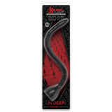 Kink In Deep Silicone Anal Snake 19.5 inches Black