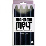 Make Me Melt Sensual Warm Drip Candles Black 4 Pack