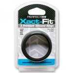 Perfect Fit Xact-fit Silicone Rings L-xl (#20, #21, #22) Black